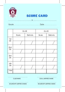 score afl card proof aflq junior umpire suburb postcode enter above