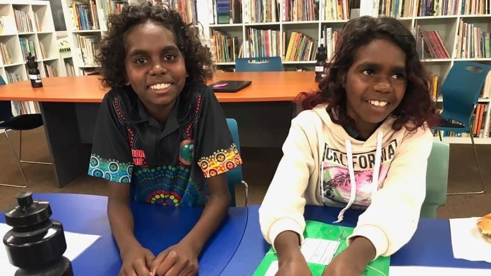 Greta Woolla and Meleta Yunkaporta from the Aurukun Aboriginal Community settling into Cape York House